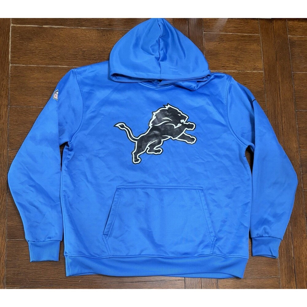 Women’s Detroit Lions Nike Size XL Dri fit Blue Hoodie Sweatshirt Pullover